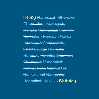 Hanukkah, Spelling