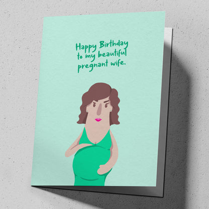 Funny greeting card for birthdays overshadowed by a pregnancy reveal, reading "Help" — FML