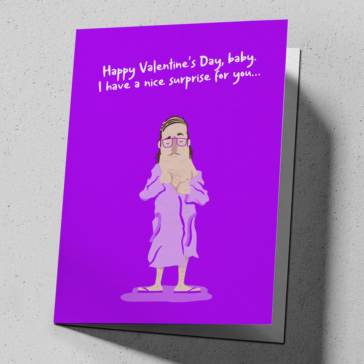 Funny greeting card for Valentine's Day birthdays, reading "Don't be shy." — FML